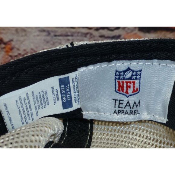 NWT Las Vegas Raiders NFL Team Headwear Black & White Trucker Hat Cap - Picture 8 of 10